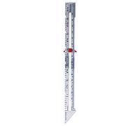 CHICIRIS Quilting Ruler Adjustable Seam Allowance Tool for Crafting Projects, Aluminum Design, 1 Unit (Pointed silver aluminum ruler)