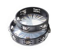 CHICIRIS Radiant Tambourine, Durable Wooden Hand Drum with Reflective Material for Music Education, Family Entertainment, Group Performance and Gift (8 Inch)
