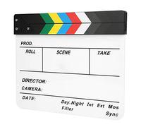 CHICIRIS Rattleboard -acrylic Slap Stick with a Clear Sound, Great Choice for Video Production, 30x25 Cm (Colored whiteboard (PAV1))