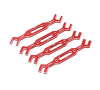 CHICIRIS RC Ball Tie Rod Adjustment Wrench, Aluminum Alloy RC Car Repair Tool with 4 Sizes 3.0 3.5 4.0 5. 6.0mm for 1/10 1/16 Scale Model Cars (Red)