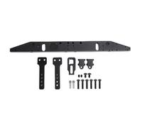 CHICIRIS RC Car Alloy Rear Bumper, High Strength Impact Abrasion Proof Black Oxidation, No Drill Installation Enhanced Rear Security, for Model Car Off Road Muddy Obstacle Environments (Black)