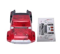 CHICIRIS RC Car Body Shell, Pre Painted PVC RC Truck Body Cover, Thickened Lightweight Replacement with Precision Fit for SanYao 1202 1 12 Off Road Short Course Trucks (Red)