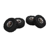 CHICIRIS RC Car Wheels and Tires, 58mm Aluminum Alloy Rims with Negative Offset and Soft Compound Tires for 1/18 1/24 SCX24 Bronco C10 JLU Deadbolt Gladiator FCX24 (Copper)