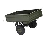 CHICIRIS RC Trailer, Metal Tires Upgrade for P06 Model, Sturdy Durable Remote Control Truck Accessory with Foldable Side Walls, 1:16 Scale Toy Vehicle for Kids Adults (Green)