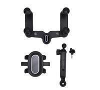CHICIRIS Rearview Mirror Phone Holder, 360 Degree Rotatable Retractable Car Mount for All Phones, Four Corners Fixed Design (Upgraded Foldable Rod Rearview Mirror)