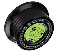 CHICIRIS Record Weight Stablizer Aluminum Turntable Disc Clamp with Bubble Leveling for Record Player, Universal Music Recording Equipment, Aluminium Alloy (Black)