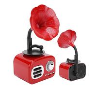 CHICIRIS Retro Bluetooth Speaker with Stellar Sound for Parties and Casual Use in Compact Light Design and Multiple Compatibility Modes (Red)
