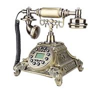 CHICIRIS Retro European Style Imitation Antique Telephone with Full-View Backlight for Bedroom Study Living Room