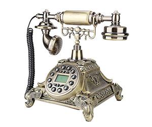 CHICIRIS Retro European Style Imitation Antique Telephone with Full-View Backlight for Bedroom Study Living Room