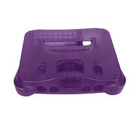 CHICIRIS Retro Video Game Console Case, Well Made Exquisite Colorful Stain Resistant ABS Replacement Shell for N64, with Mounting Reset and Power Button (Translucent Purple)
