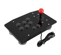 CHICIRIS Rocker Game Joystick Acrylic Crystal Shell 8 Button Handle Controller for Classic Reproduction, for Gamers/Enthusiasts, ABS Black 11.65 * 7.76 * 4.53inch