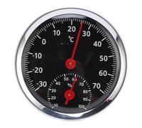 CHICIRIS Round Cordless Thermometer Hygrometer, Indoor Outdoor Temperature Humidity Meter with Clear Scale Glass Lens, for Wall Table Refrigerator Car Baby Room