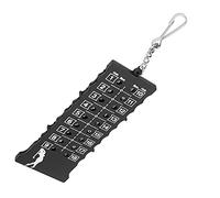 CHICIRIS Scoreboard ABS Plastic Score Card 18 Hole Stroke Counter Portable Button Press Scoring 16 X 6 Cm for Practice Competition Players (Bar scorer (hook) black)