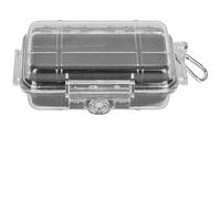 CHICIRIS Sealed Box Container Storage Box ABS Stainless Steel Shockproof Transparent Box/Cover with Cushioning Rubber Anti-Slip Pad for Outdoor Camping Boating Travel (Transparent, Small Size)