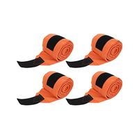CHICIRIS Self Adhesive Horse Leg Bandages Compression Support for Training and Exercising Fleece Material 4pcs (Orange)