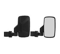 CHICIRIS Side Rear View Mirror, ABS Glass UTV Side Mirror Adjustable Large Vision, Pair for 1.75in 2in Roll Cage, for ATV UTV Riders Replacement for Polaris RZR Mule Maverick