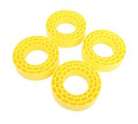 CHICIRIS Silicone RC Tire Insert 4 Pack, 1.55 Inch Precise Fit Lightweight Hollow Design, TearProof Strong Sealing, for RC Cars Off Road Muddy Sandy Waterlogged Terrain Advanced Players (Yellow)
