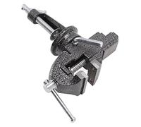CHICIRIS Small Clamp On Table Vise 360 Degree Adjustable for Woodworking Jewelry Making Easy Install Cast Steel