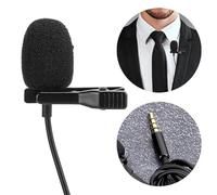 CHICIRIS Small Omnidirectional Microphone with Tieclip Design FOR Mobile Phone Recordings, Microphone Light with Sponge Reduction NOISE FOR TRANSPARENT VOICE, Ideal Video Recording [Black]
