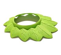 CHICIRIS Soft Baby Bath Hat, Shower Leaf Shaped Elastic Cap for Eye and Ear Water Protection, with EVA Material (Green)
