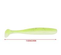 CHICIRIS Soft Plastic Fishing Lures, 7.5cm Grub Baits for Freshwater | Soft Plastic Material, Lifelike Swimming Action, Easy Hook Penetration with Belly Grooves, Lightweight and Portable