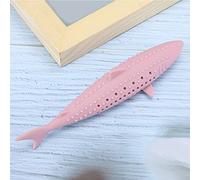 CHICIRIS Soft Silicone Cat Toy, Fish Shape Interactive Teeth Cleaning Training Toy with Catnip Inside, for Cats Play Alone At Home (Pink)