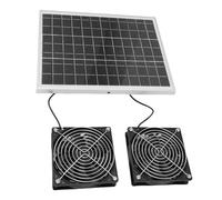 CHICIRIS Solar Powered Exhaust Fan Kit, 75W Monocrystalline Solar Panel IPX7 Water Proof High Speed Low Noise, with Metal Net for Pet House Roof Garage RV