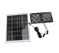 CHICIRIS Solar Powered Fan Kit, 30W Efficient Airflow | Dual switch control, IP65 , aluminum alloy frame, ideal for small spaces, enhances ventilation and cooling