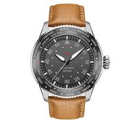CHICIRIS Solar Watch for Men, 50M Chronograph with Luminous Display and Solar Powered Up to 180 Days, for Sports and Outdoor Activities (Silver)