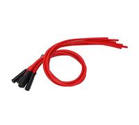 CHICIRIS Sparking Plug Ignition Wire Set, 8mm Diameter 1m Length Red | Straight Type Plug, High Temperature Resistant Metal Silicone Core, Replaces Worn Wires on Classic Engines