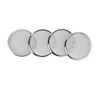CHICIRIS Speaker Grille White 4pcs 2in Car Audio Mesh Grille Electroplated Cold Rolled Steel and ABS with Sound Transparency Impact Protection for Car DIY Decorative Speakers