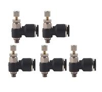 CHICIRIS Speed Valve Durable Gas Valve for The Liquid Control, PVC Material, 5 Parts for Automation Devices (6-M5)