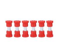 CHICIRIS Spring Bushing Kit, Polyurethane Leaf Spring Shackle Bushing Sleeves Replacement with Beveled Design for Club Car DS 1981 Onwards (Red)