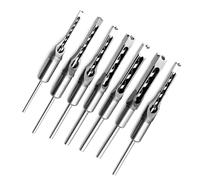 CHICIRIS Square Hole Drill Bit Woodworking Dying Chisel Set High Hardness Carbon Steel Smooth Surface for Woodworking Enthusiasts 6PCs (7pcs)