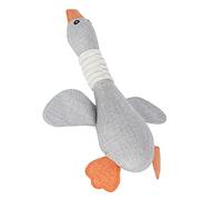 CHICIRIS Squeaky Goose Durable Dog Chew Toy for Interactive Playtime and Health - Cotton and Linen 13.0x9.1x2.5in (#2)