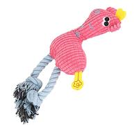 CHICIRIS Squeaky Puppy Chew Toy Lightweight Plush for Cleaning and Playtime for Small Medium Dogs 27x13 Cm (Rosy Red)
