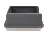 CHICIRIS Stainless Steel Cat Litter Box, High Sided XL Enclosed Litter Box with Removable Top for Big Cats, Easy to Clean, Non Stick, Prevents SplashingCHICIRIS (Dark Gray)