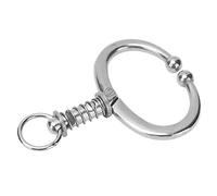 CHICIRIS Stainless Steel Cattle Nose Ring Bull Cow Nose Clamp with Spring, Safe To Use for Dairy Cows Farm Accessory (Large W spring bull nose ring)