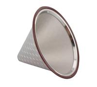 CHICIRIS Stainless Steel Coffee Filter Premium Reusable Pour Over Coffee Dripper for 1 to 3 Cups with Rubber Heat Resistant Loop