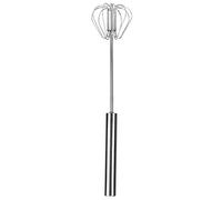 CHICIRIS Stainless Steel Egg Beater, Manual Whisk Mixer for Blending Eggs Sauces Milkshakes Cream Batter Milk, with Ergonomic Handle (k3328#B(Medium Size))