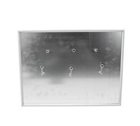 CHICIRIS Stainless Steel Magnetic Board 30x40cm for Photo Notes Wall Decor | Scratch Resistant Brushed Steel, Strong Magnet Hold for Documents, Includes Magnets Hooks Pins, Horizontal Slim Silver Frame