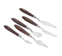 CHICIRIS Stainless Steel Palette Knife Set, 5 Sizes | Wooden handle, flexible blade, easy paint spreading, ideal for artists