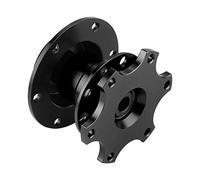 CHICIRIS Steering Wheel Hub Adapter Aluminum Alloy Arrow Storage Case Steering Wheel Hub 8.5 X 7cm with Mounting Screws Fast Detach Snap Off Kit for Aftermarket 6 Bolt Wheels (Black)