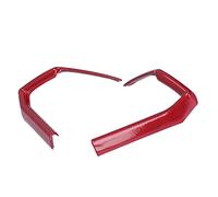 CHICIRIS Steering Wheel Panel Trim, ABS Steering Wheel Frame Cover 2PCS Left Right Decorative Scratch Guard Easy Stick Car Interior Decoration for 3 Axela CX 4 CX 5 (Red)