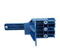 CHICIRIS Straight Hole Locator, Woodworking Doweling Jig for 6mm 8mm 10mm Drill Bits, Adjustable 4-45mm, Center Hole Splicing Tool (Blue)