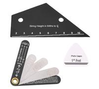 CHICIRIS String Action Gauge, String Action Ruler, Guitar Neck Straight Edge Fret Rocker, Setup Tool, for Electric Acoustic Bass Guitars