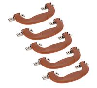 CHICIRIS Suitcase Handle Sturdy Ergonomic Design 5 Pcs Wide Application for Cases,Cabinets,Black Plastic,Iron (Brown)