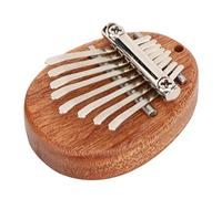 CHICIRIS Thumb Piano, Super Mini Portable 8 Key Musical Instrument with Heart Shaped Crystal for Decoration Gift, Acrylic Material, Easy to Learn, Perfect Sound (oval log)