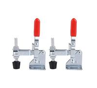 CHICIRIS Toggle Clamp Convenient Quick Fixed Vertical Hand Holding Capacity Clamp for Welding and Riveting Processing, 2Pcs Iron Galvanized for Sheet Metal or Circuit Boards