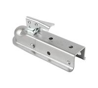 CHICIRIS Trailer Coupling Hitch Pressed Steel 50mm Coupling for 2 Inch Tow Ball Galvanized or Oiled Finish Quick Fit Adjustable Design for Lightweight Unbraked Trailers